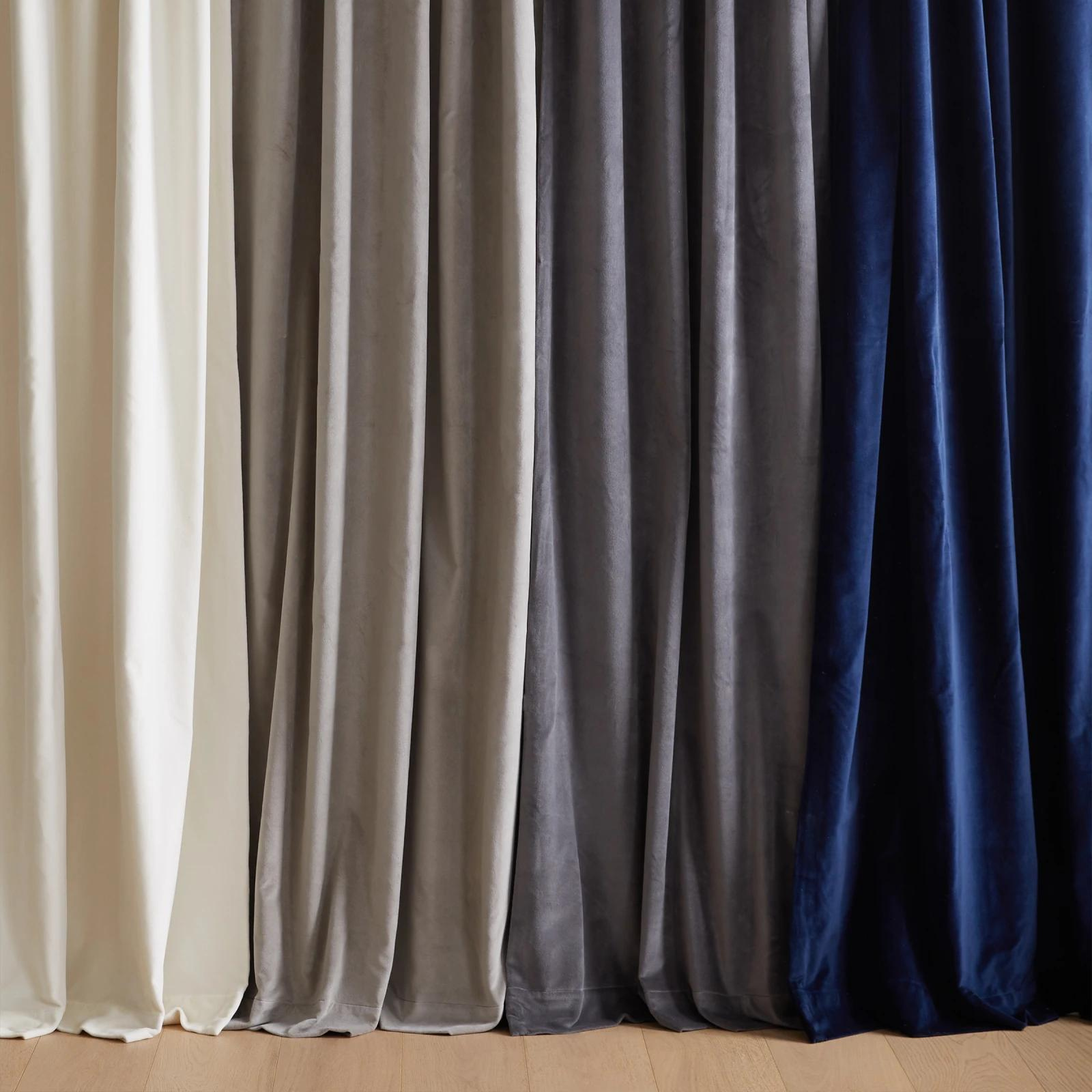 Luna Velvet Minimalist Curtain Soft Top