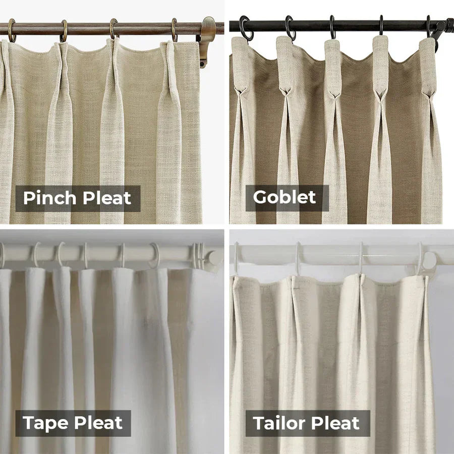 Luna Velvet Minimalist Curtain Pleated