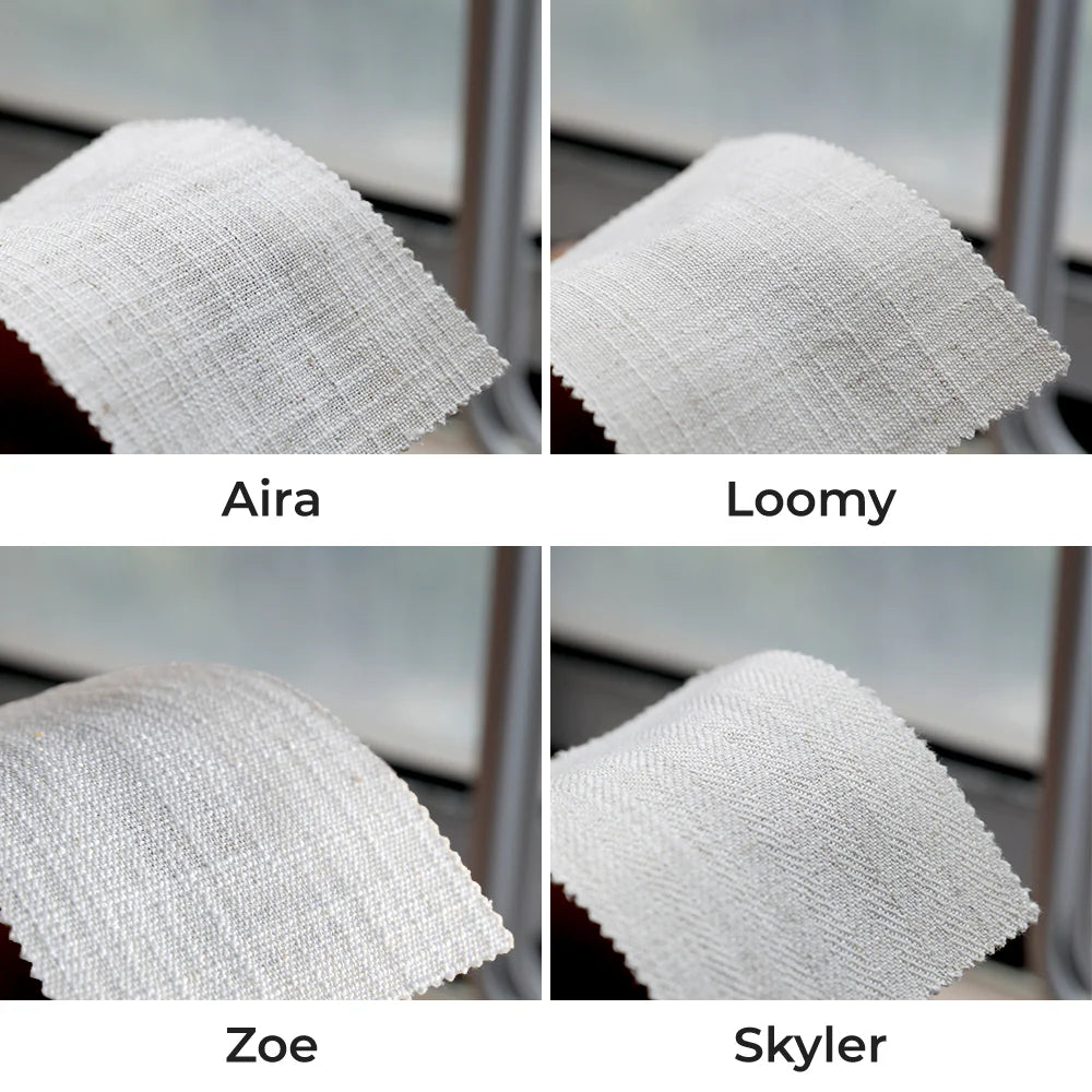 Zoe Linen Roman Shades Cord Lift